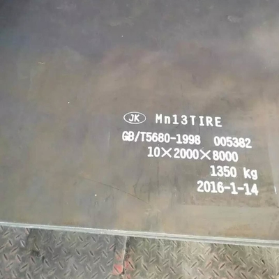 Strato d'acciaio resistente all'uso laminato a caldo del piatto Mn13 dell'alto manganese