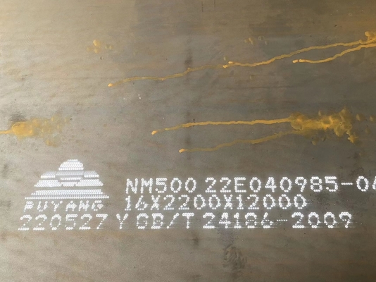 L'usura d'acciaio di resistenza all'abrasione NM500 placca 6,5' - 7,2' larghezza